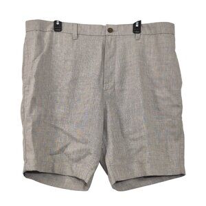 Caribbean Shorts Men's Size 42 Linen Cotton Blend Tan (58)